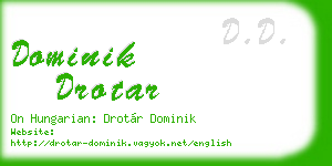 dominik drotar business card