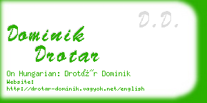 dominik drotar business card